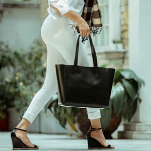 ABINGDON' Real Leather Designer Tote Bag