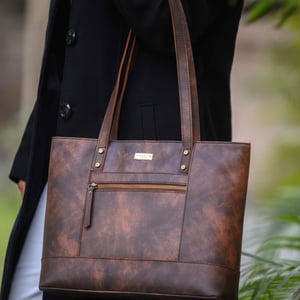 MILLIE' Real Leather Designer Tote Work Bag