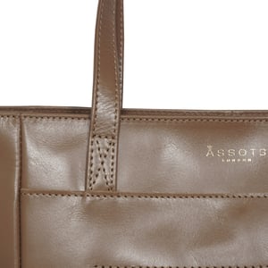 LINDA' Smooth Real Leather Unlined Tote Bag