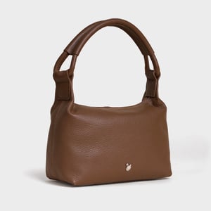'CITY BAG' Soft Pebble Grain Real Leather Shoulder Bag