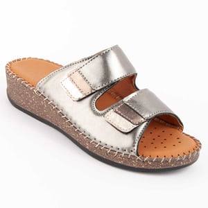 Purapiel Wedge Sandal Leida2 Silver