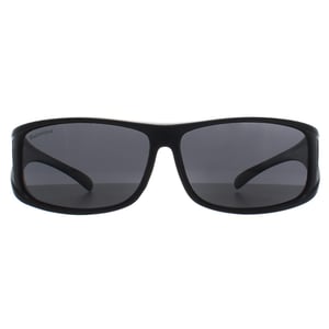 Montana Rechthoek Unisex Mat Zwart Rook Gepolariseerd FO5 Fit Over Bril Zonnebril