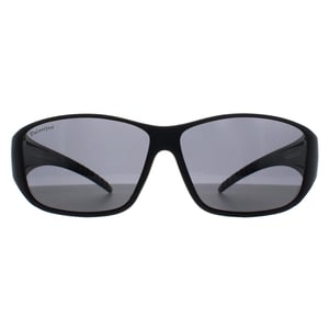 Montana Rechthoek Unisex Mat Zwart Rook Gepolariseerd FO4 Fit Over Bril Zonnebril