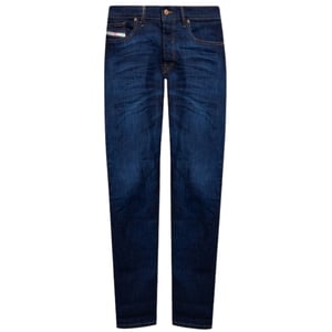 Diesel effen donkerblauwe jeans met D-glans