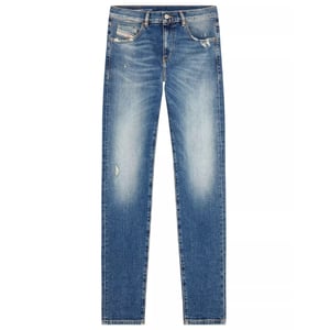 Diesel 2019 D-Strukt Light Blue Ripped Wash Jeans
