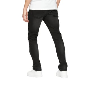 Crosshatch Heren Svelte Stretch Jeans (Gewassen Zwart)