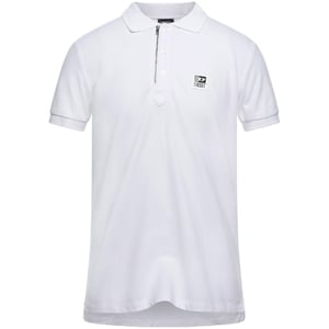 Diesel T-Harry White Zip Closure Polo Shirt