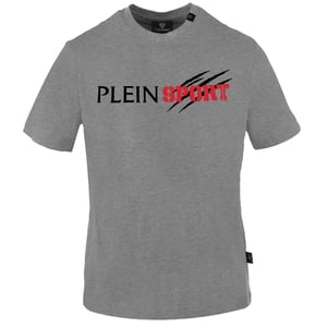 Plein Sport Scratched Logo Grey T-Shirt