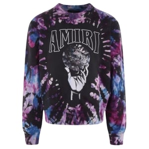 Amiri Crystal Ball Tie-Dye Purple Sweatshirt