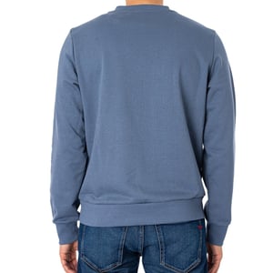Diesel Distressed Dot Logo Blue Sweatshirt