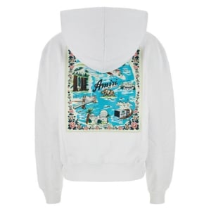 Amiri California Hawaiiaans ontwerp witte hoodie