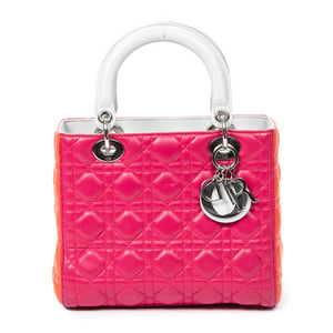 Medium Tricolor Lady Dior  Shoulder Bag