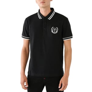 True Religion Mens Polo Shirt Laurel Buddah Face Pique Tee