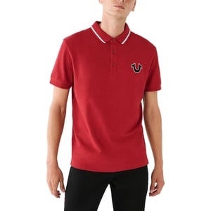 True Religion Mens Polo Shirt Signature Horseshoe Pique Tee