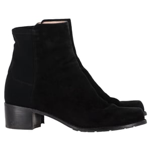 Stuart Weitzman Ankle Boots in Black Suede