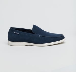 Ben Sherman Amarillo Suede Heren Navy Loafers
