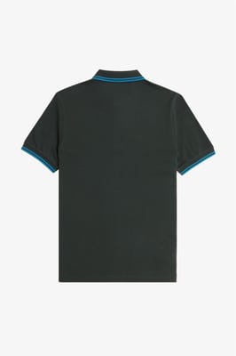 Fred Perry Men’s Twin Tipped Polo Shirt in Night Green