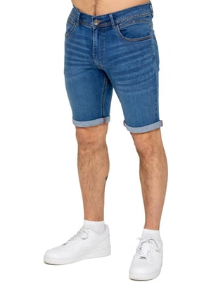 Enzo | Heren Slim Fit Denim Shorts