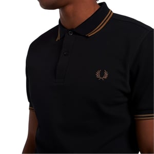 Fred Perry M3600 Twin Tipped Polo Shirt Black