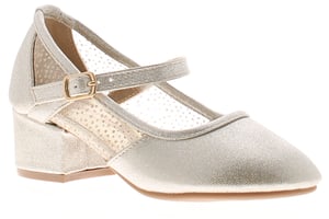 Princess Stardust Girls Sandals Heeled Party Shimmer gold