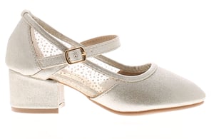 Princess Stardust Girls Sandals Heeled Party Shimmer gold