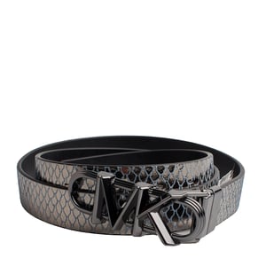 Women's Reversible Metallic Leather Thin Belt 558992