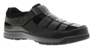 Hush Puppies Touch Close Herensandalen Rucker Leer Vissersmodel Zwart