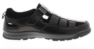Hush Puppies Touch Close Herensandalen Rucker Leer Vissersmodel Zwart