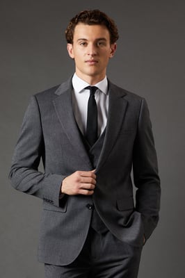 Mid Grey Slim Fit Essential Suit Jacket