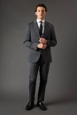 Mid Grey Slim Fit Essential Suit Jacket
