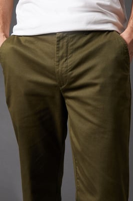 Khaki Slim Fit Chino Trousers