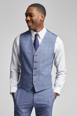 Hemlock Blue Raspberry Check Waistcoat