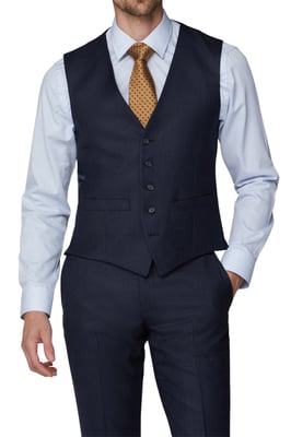 Textured Tailored Fit Waistcoat