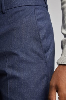 Navy Scratch Trousers