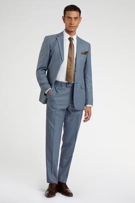Regular Fit Mid Blue Jacket