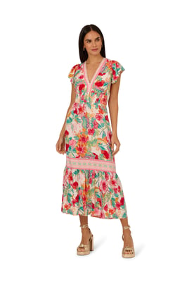 Printed Midi Dress
