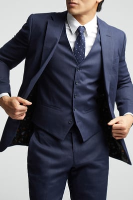 Linen Tailored Fit Suit Jacket