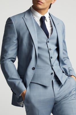 Check Tailored Fit Suit Jacket