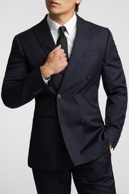 Chalk Stripe Tailored Fit Suit Jacket