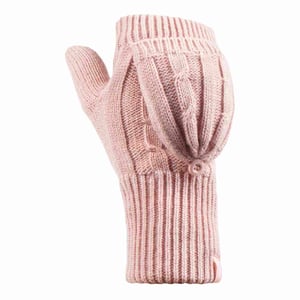 Kabelstickade 2.3 Tog Thermal Winter Fingerless Converter-handskar för damer