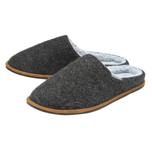 Heren Pluche Gevoerde Instapslippers Met Geheugenfoamsol
