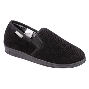 Mens Tartan Lined Slippers With Memory Foam