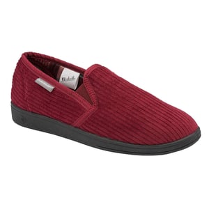 Mens Tartan Lined Slippers With Memory Foam