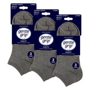9 Pack Mens Diabetic Trainer Socks, Swollen Feet Wide Ankle Socks