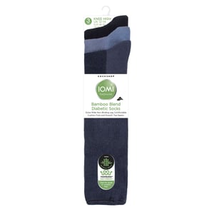 3 Pack Ladies Knee High Soft Bamboo Diabetic Socks