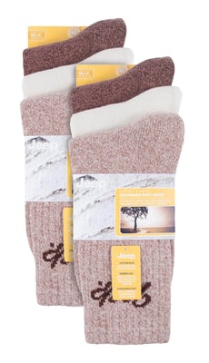 Ladies 6 Pack Hiking Boot Socks | Cotton Socks for the Outdoors