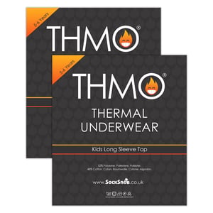 2 Pack Kids Thermal Top with Long Sleeve | Warm Base Layer Underwear Top