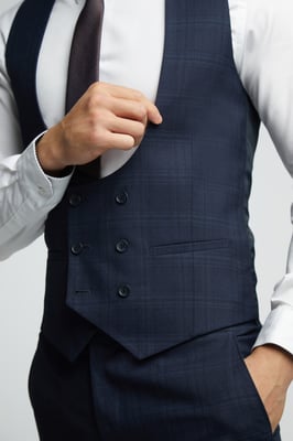 Textured Check Waistcoat