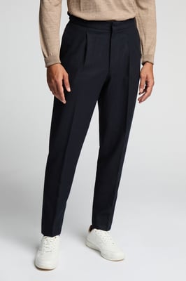 Flannel Trousers in Navy