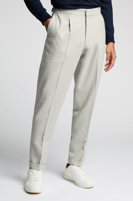 Flannel Trousers With Turn Up